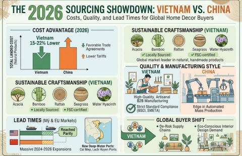 The 2026 Sourcing Showdown: Vietnam vs. China in Costs, Quality, and Lead Times for Global Home Decor Buyers